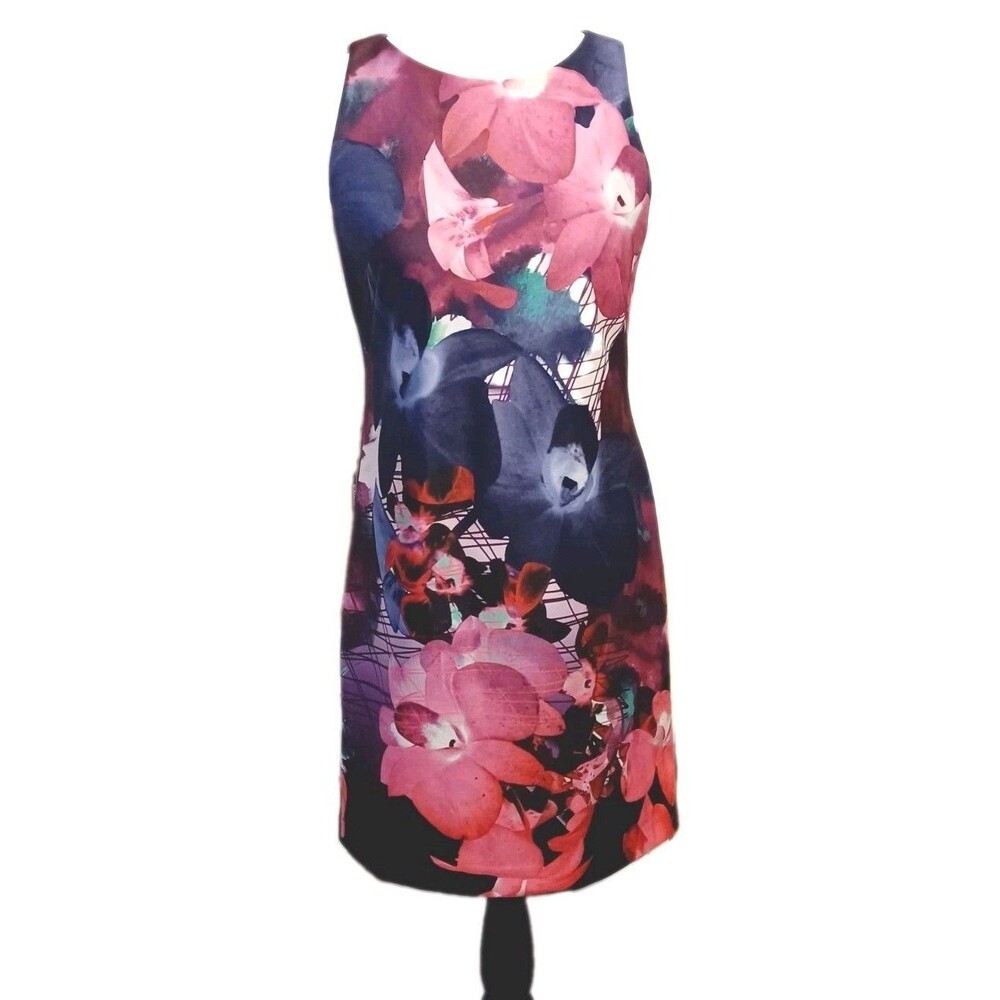 Vince Camuto Women's Watercolor Floral Artsy Sleeveless Dress Size 4